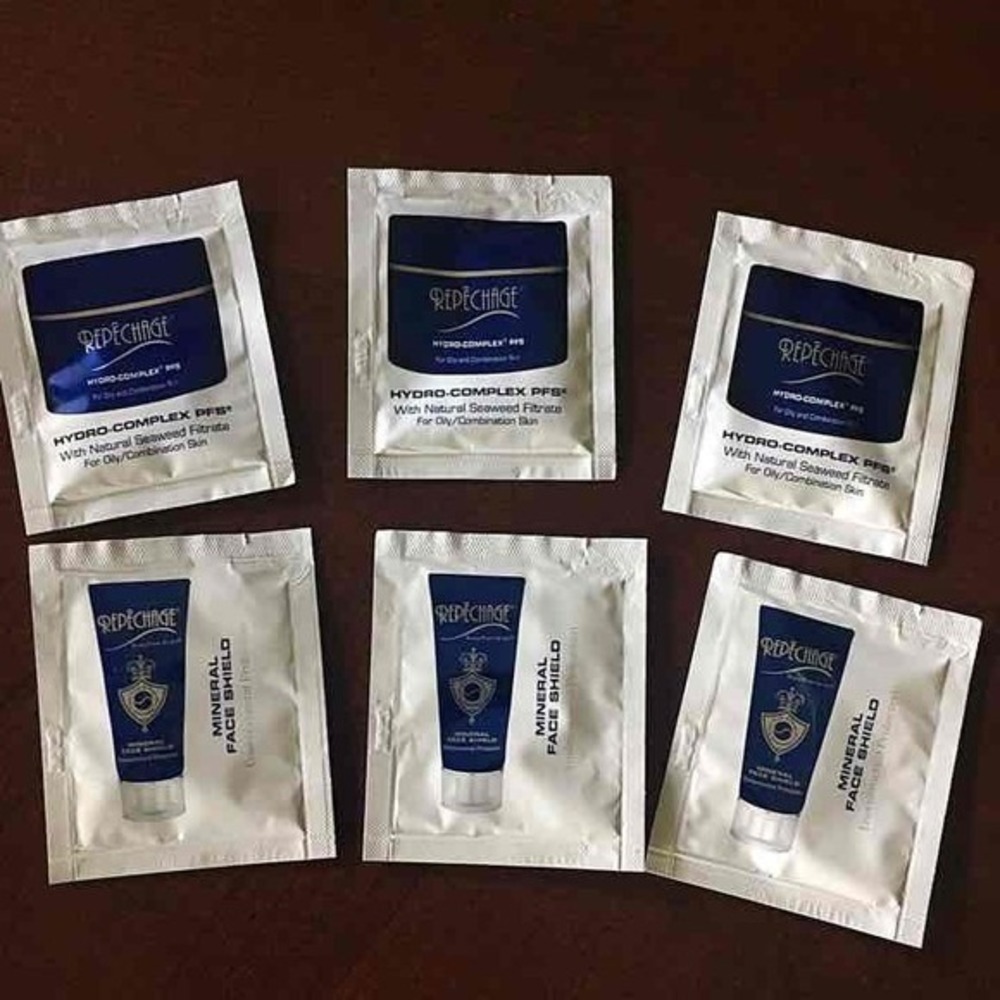Repechage face shield & moisturizer 6 ps Samples Set Oily Combination Skin New